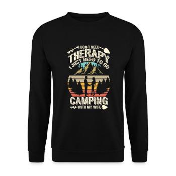 Mari Et Femme Camping Partenaire Couple Assorti - Sweat-shirt Unisexe - noir - Devant - Alina (178cm) & Michal (187cm)