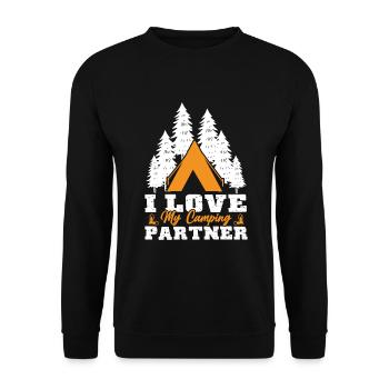 Mari Et Femme Camping Partenaire Couple Assorti - Sweat-shirt Unisexe - noir - Devant - Alina (178cm) & Michal (187cm)