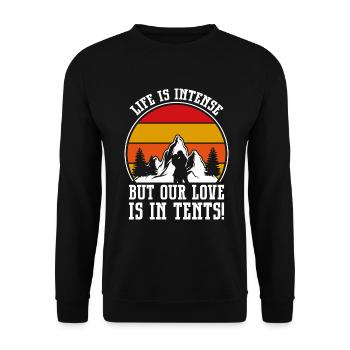 Mari Et Femme Camping Partenaire Couple Assorti - Sweat-shirt Unisexe - noir - Devant - Alina (178cm) & Michal (187cm)