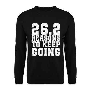 26. 2 Marathon Runners Funny Marathon Quote - Unisex Sweatshirt - black - Front - Alina (178cm) & Michal (187cm)