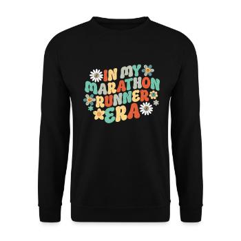 26. 2 Marathon Runners Funny Marathon Quote - Unisex Sweatshirt - black - Front - Alina (178cm) & Michal (187cm)