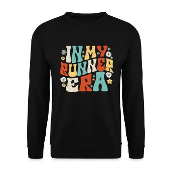 26. 2 Marathon Runners Funny Marathon Quote - Unisex Sweatshirt - black - Front - Alina (178cm) & Michal (187cm)