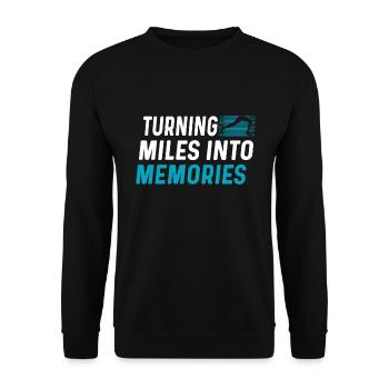 26. 2 Marathon Runners Funny Marathon Quote - Unisex Sweatshirt - black - Front - Alina (178cm) & Michal (187cm)