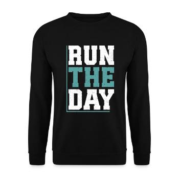 26. 2 Marathon Runners Funny Marathon Quote - Unisex Sweatshirt - black - Front - Alina (178cm) & Michal (187cm)