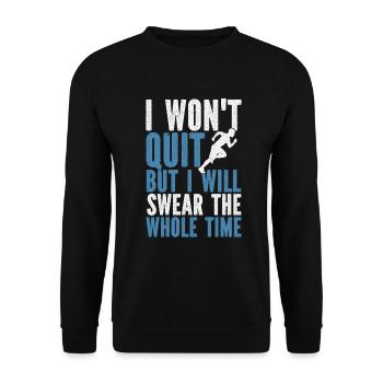 26. 2 Marathon Runners Funny Marathon Quote - Unisex Sweatshirt - black - Front - Alina (178cm) & Michal (187cm)