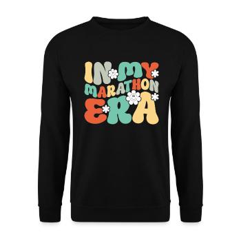 26. 2 Marathon Runners Funny Marathon Quote - Unisex Sweatshirt - black - Front - Alina (178cm) & Michal (187cm)
