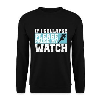 26. 2 Marathon Runners Funny Marathon Quote - Unisex Sweatshirt - black - Front - Alina (178cm) & Michal (187cm)