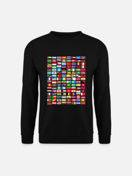 All countries Flags of the world 287 Flag - Unisex Sweatshirt - black