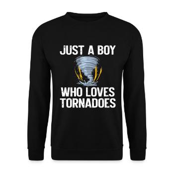 Drôle Tornade Hurricane Weather Chaser - Sweat-shirt Unisexe - noir - Devant - Alina (178cm) & Michal (187cm)