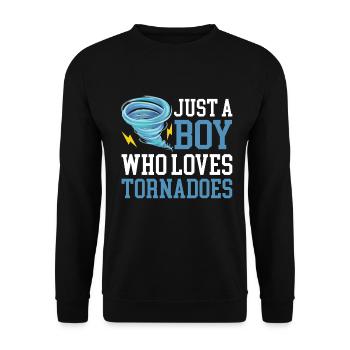 Drôle Tornade Hurricane Weather Chaser - Sweat-shirt Unisexe - noir - Devant - Alina (178cm) & Michal (187cm)