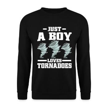 Drôle Tornade Hurricane Weather Chaser - Sweat-shirt Unisexe - noir - Devant - Alina (178cm) & Michal (187cm)
