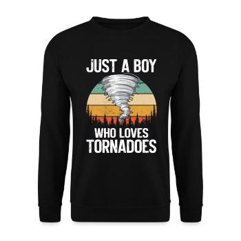 Drôle Tornade Hurricane Weather Chaser - Sweat-shirt Unisexe - noir - Devant - Alina (178cm) & Michal (187cm)