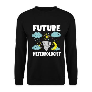 Drôle Tornade Hurricane Weather Chaser - Sweat-shirt Unisexe - noir - Devant - Alina (178cm) & Michal (187cm)