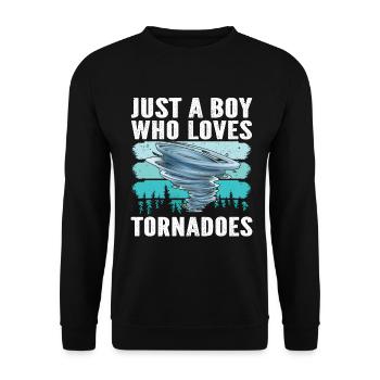 Drôle Tornade Hurricane Weather Chaser - Sweat-shirt Unisexe - noir - Devant - Alina (178cm) & Michal (187cm)