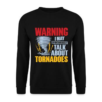 Drôle Tornade Hurricane Weather Chaser - Sweat-shirt Unisexe - noir - Devant - Alina (178cm) & Michal (187cm)
