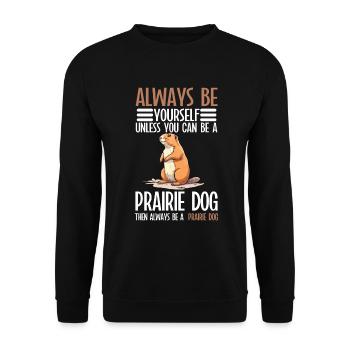 Funny Prairie - Chien amant drôle de rongeur - Sweat-shirt Unisexe - noir - Devant - Alina (178cm) & Michal (187cm)