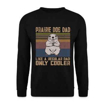 Funny Prairie - Chien amant drôle de rongeur - Sweat-shirt Unisexe - noir - Devant - Alina (178cm) & Michal (187cm)