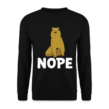 Funny Prairie - Chien amant drôle de rongeur - Sweat-shirt Unisexe - noir - Devant - Alina (178cm) & Michal (187cm)