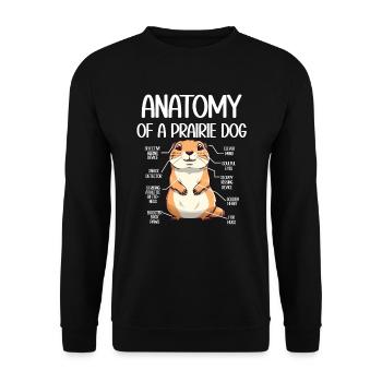 Funny Prairie - Chien amant drôle de rongeur - Sweat-shirt Unisexe - noir - Devant - Alina (178cm) & Michal (187cm)