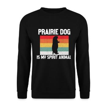 Funny Prairie - Chien amant drôle de rongeur - Sweat-shirt Unisexe - noir - Devant - Alina (178cm) & Michal (187cm)