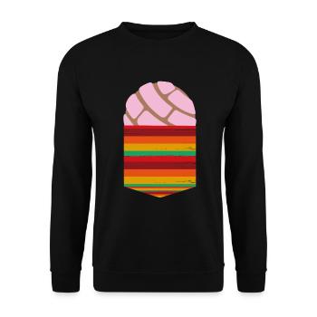 Concha Pan Dulce y Chisme Mexican - Unisex Sweatshirt - black - Front - Alina (178cm) & Michal (187cm)