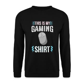 PC Joueur Vidéo Ordinateur Nerd Jeux WASD - Sweat-shirt Unisexe - noir - Devant - Alina (178cm) & Michal (187cm)