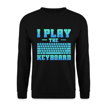 PC Video Gamer Computer Nerd Gaming WASD - Unisex Sweatshirt - black - Front - Alina (178cm) & Michal (187cm)