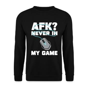 PC Video Gamer Computer Nerd Gaming WASD - Unisex Sweatshirt - black - Front - Alina (178cm) & Michal (187cm)