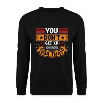 PC Video Gamer Computer Nerd Gaming WASD - Unisex Sweatshirt - black - Front - Alina (178cm) & Michal (187cm)