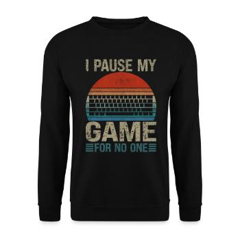 PC Video Gamer Computer Nerd Gaming WASD - Unisex Sweatshirt - black - Front - Alina (178cm) & Michal (187cm)