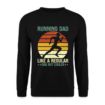 Papa coureur de marathon Entraîneur Marathonien - Sweat-shirt Unisexe - noir - Devant - Alina (178cm) & Michal (187cm)