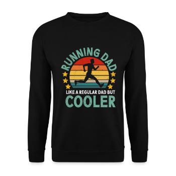 Papa coureur de marathon Entraîneur Marathonien - Sweat-shirt Unisexe - noir - Devant - Alina (178cm) & Michal (187cm)