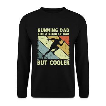Papa coureur de marathon Entraîneur Marathonien - Sweat-shirt Unisexe - noir - Devant - Alina (178cm) & Michal (187cm)