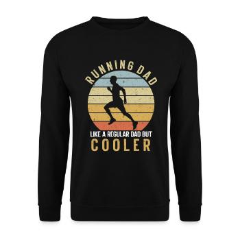 Papa coureur de marathon Entraîneur Marathonien - Sweat-shirt Unisexe - noir - Devant - Alina (178cm) & Michal (187cm)