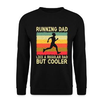 Papa coureur de marathon Entraîneur Marathonien - Sweat-shirt Unisexe - noir - Devant - Alina (178cm) & Michal (187cm)