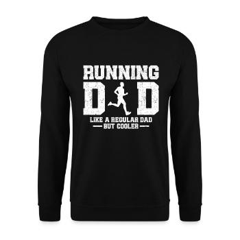 Papa coureur de marathon Entraîneur Marathonien - Sweat-shirt Unisexe - noir - Devant - Alina (178cm) & Michal (187cm)
