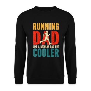 Papa coureur de marathon Entraîneur Marathonien - Sweat-shirt Unisexe - noir - Devant - Alina (178cm) & Michal (187cm)