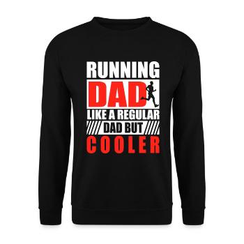 Papa coureur de marathon Entraîneur Marathonien - Sweat-shirt Unisexe - noir - Devant - Alina (178cm) & Michal (187cm)