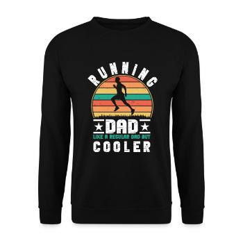 Papa coureur de marathon Entraîneur Marathonien - Sweat-shirt Unisexe - noir - Devant - Alina (178cm) & Michal (187cm)
