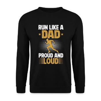 Papa coureur de marathon Entraîneur Marathonien - Sweat-shirt Unisexe - noir - Devant - Alina (178cm) & Michal (187cm)