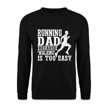 Papa coureur de marathon Entraîneur Marathonien - Sweat-shirt Unisexe - noir - Devant - Alina (178cm) & Michal (187cm)