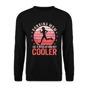Running Mom Marathon Runner Jogging - Sweat-shirt Unisexe - noir - Devant - Alina (178cm) & Michal (187cm)