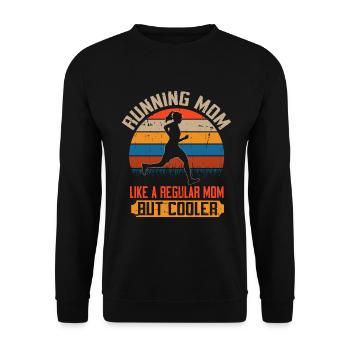 Running Mom Marathon Runner Jogging - Sweat-shirt Unisexe - noir - Devant - Alina (178cm) & Michal (187cm)
