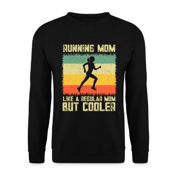 Running Mom Marathon Runner Jogging - Sweat-shirt Unisexe - noir - Devant - Alina (178cm) & Michal (187cm)