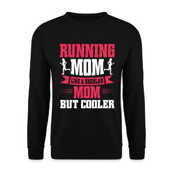 Running Mom Marathon Runner Jogging - Sweat-shirt Unisexe - noir - Devant - Alina (178cm) & Michal (187cm)