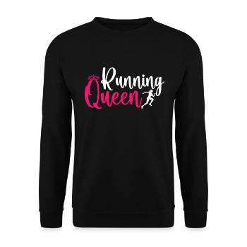 Runner Girls Running Cross Country Track Marathon - Unisex Pullover - Schwarz - Vorne - Alina (178cm) & Michal (187cm)