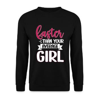 Runner Girls Running Cross Country Track Marathon - Unisex Pullover - Schwarz - Vorne - Alina (178cm) & Michal (187cm)