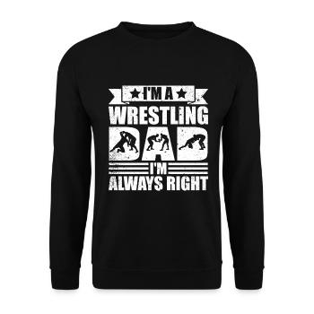 Lutte Papa Lutteur Hommes Fête des Pères - Sweat-shirt Unisexe - noir - Devant - Alina (178cm) & Michal (187cm)