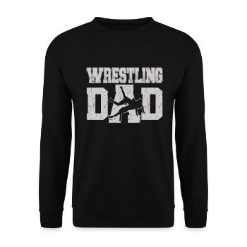 Lutte Papa Lutteur Hommes Fête des Pères - Sweat-shirt Unisexe - noir - Devant - Alina (178cm) & Michal (187cm)
