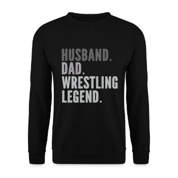 Wrestling Dad Wrestler Men Father's Day - Unisex Sweatshirt - black - Front - Alina (178cm) & Michal (187cm)